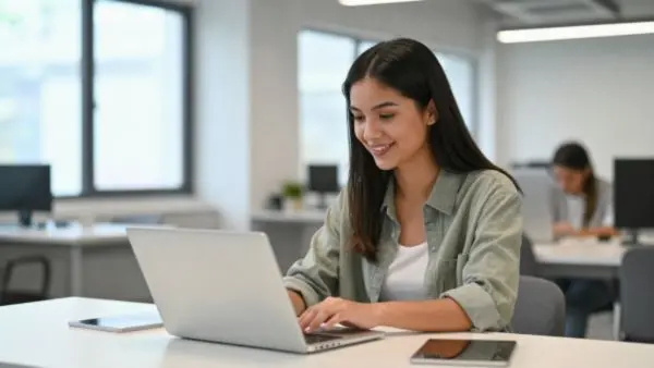 Aptis B2 para máster y oposiciones — Campus Study Centre Estudiante certificando el B2 de inglés con Aptis en Valencia